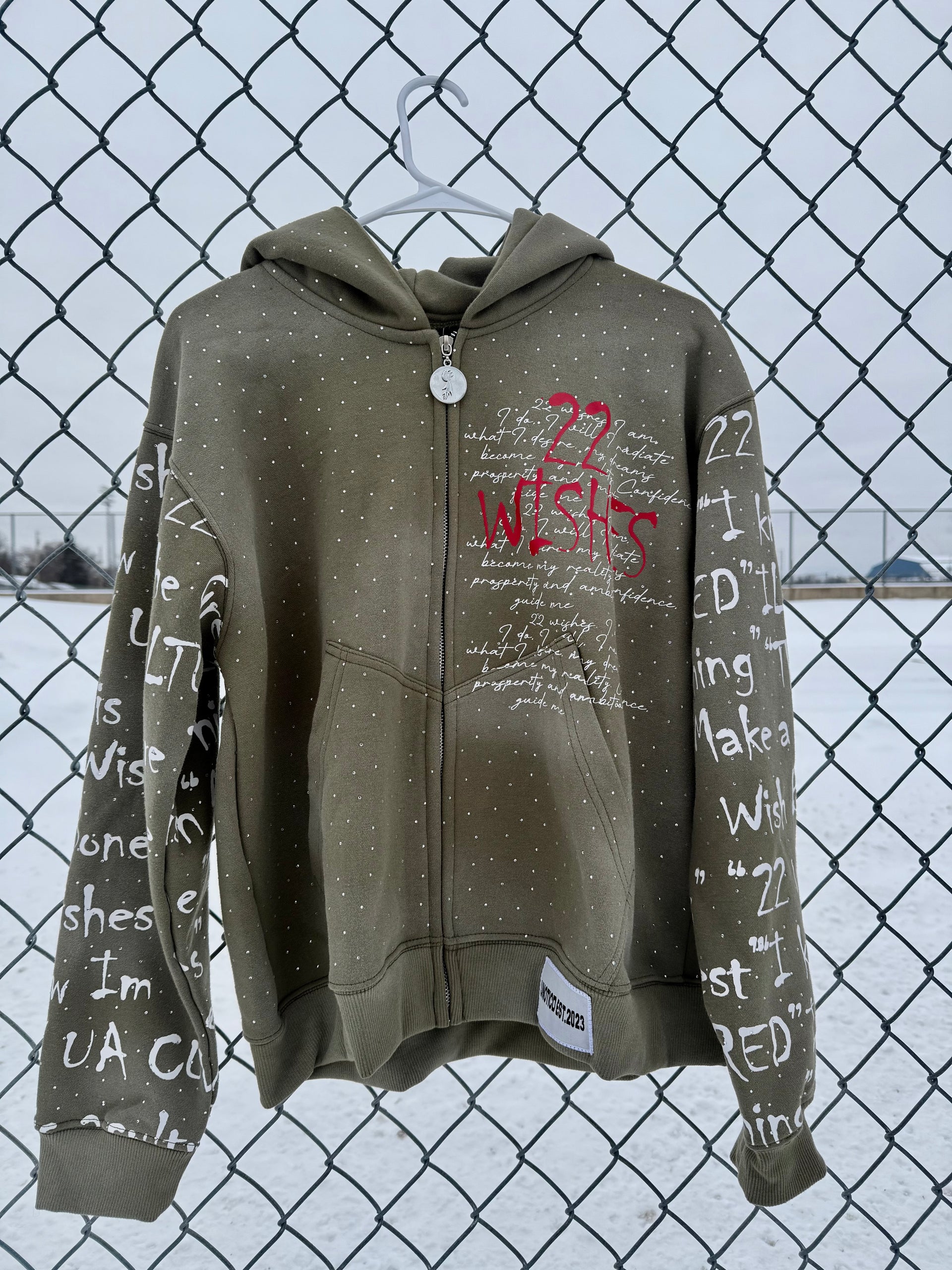 Sage Olive “Affirmations” Zipup