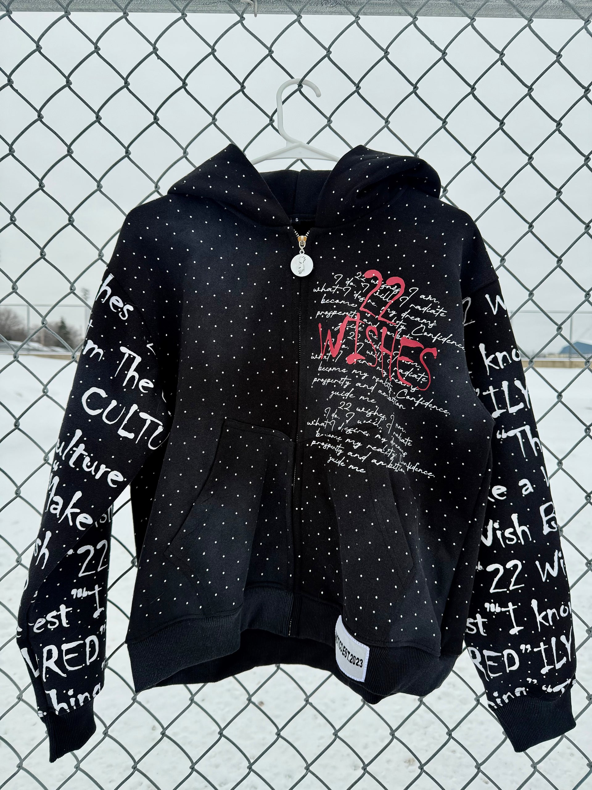 Charcoal “Affirmations” Zipup