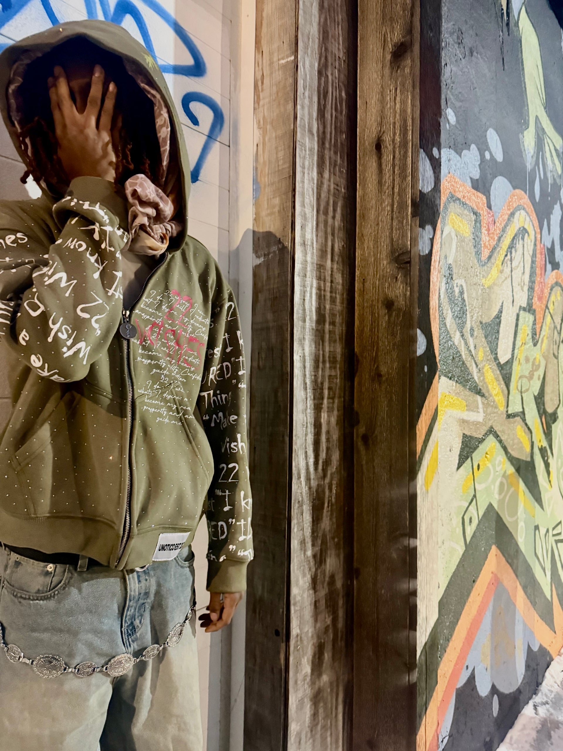 Sage Olive “Affirmations” Zipup