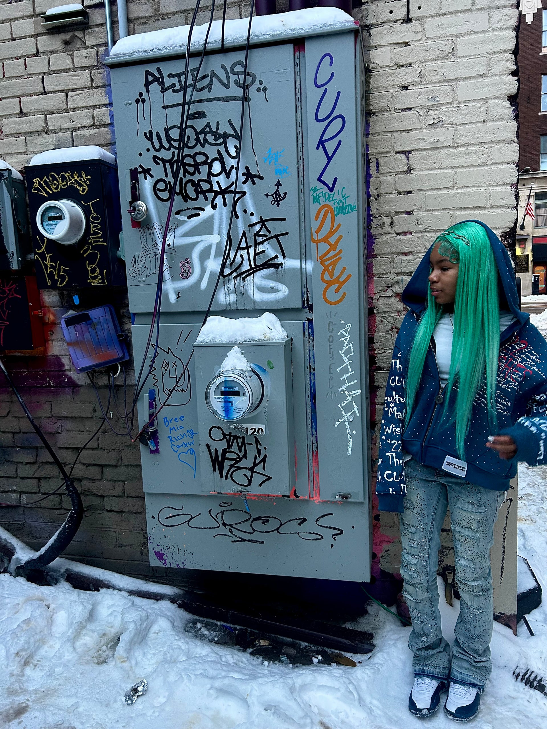 Petrol Blue “Affirmations” Zipup